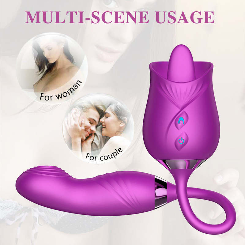 Clitoral Sucking Tongue Lick G-Spot Dildo Sexy Toys for Women