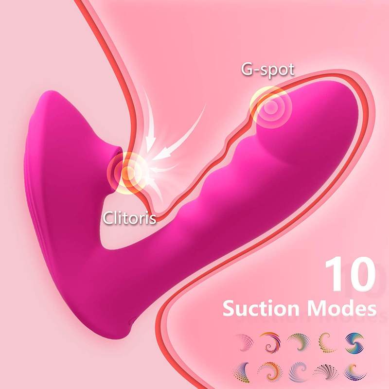 10 Frequency Suction Vibration USB Charging Wearable Clitoral Sucking Vibrator