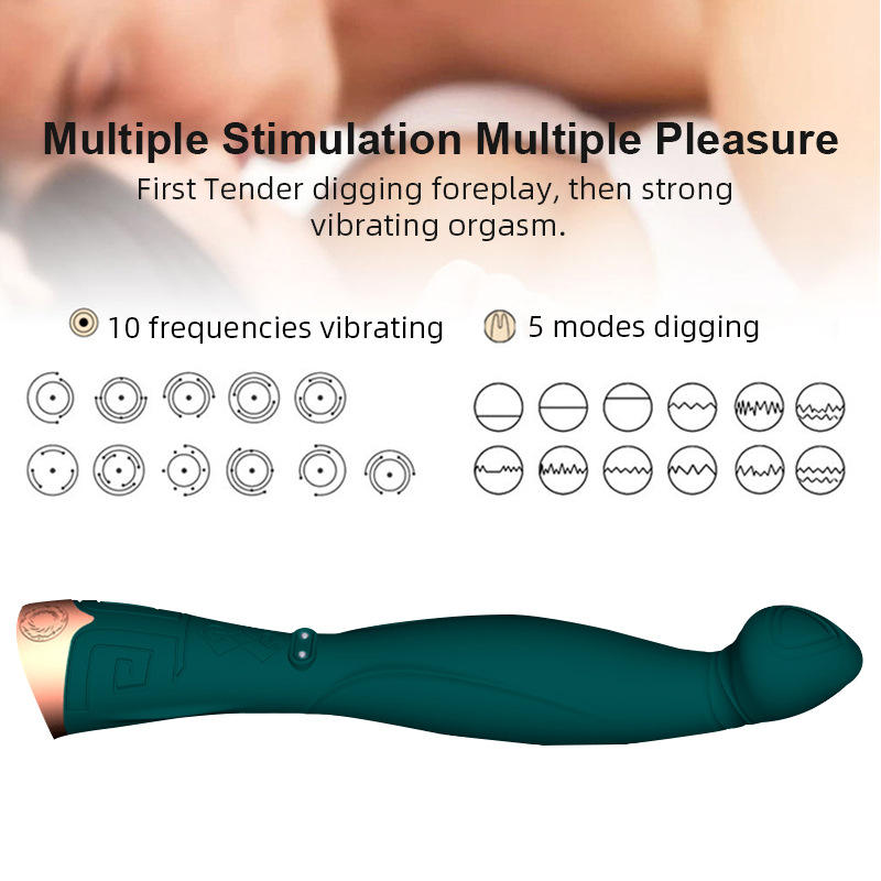 10 Frequencies Strong Vibration Masturbation Massage AV Stick Female Vibrator