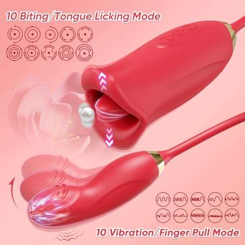 Tongue Licker Adult Toys Mouth Lips Vibrator Swinging Modes Nipples Stimulation