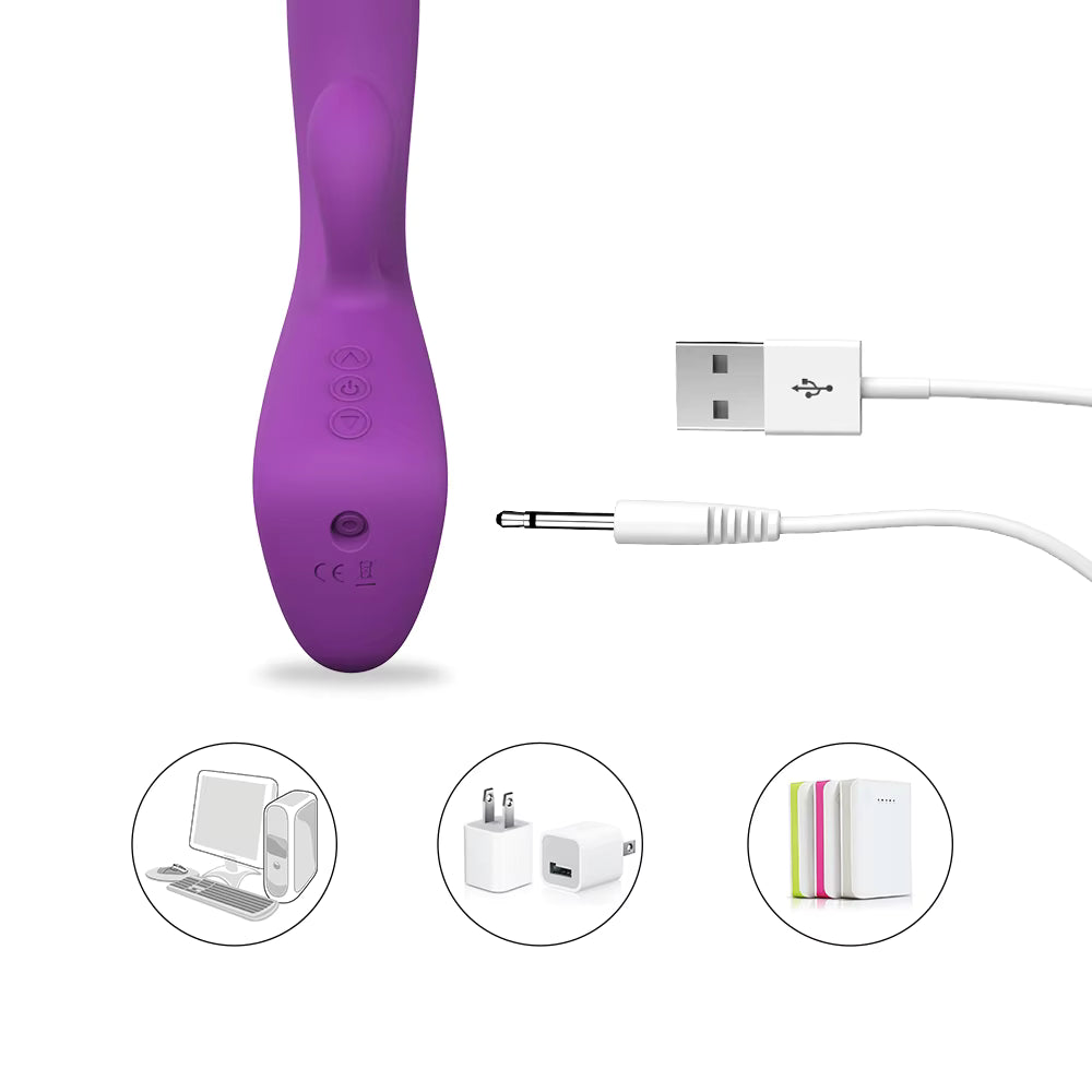 Women Sex Toys G-Spot Vibrator Triple Motors Heated Girls Moving Rabbit Vibrator