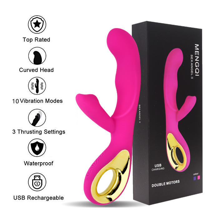 10 Frequency Vibration Heating USB Charging Stick G-Spot Massager Female Masturbator