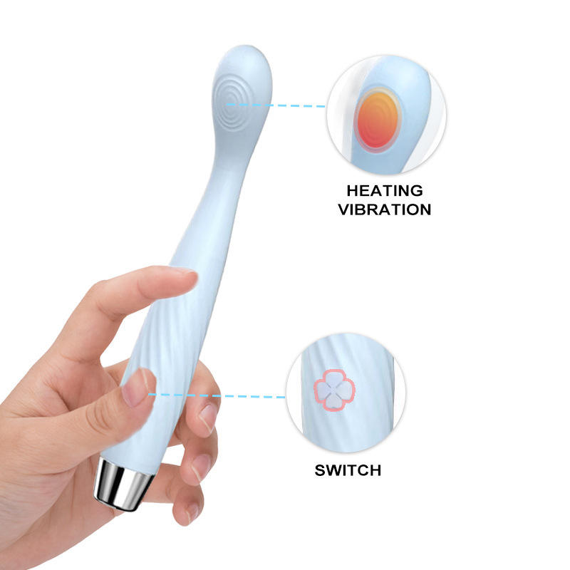 Heating Function G-spot Vibrator 100% Waterproof Masturbation Stimulus AV Massage Stick