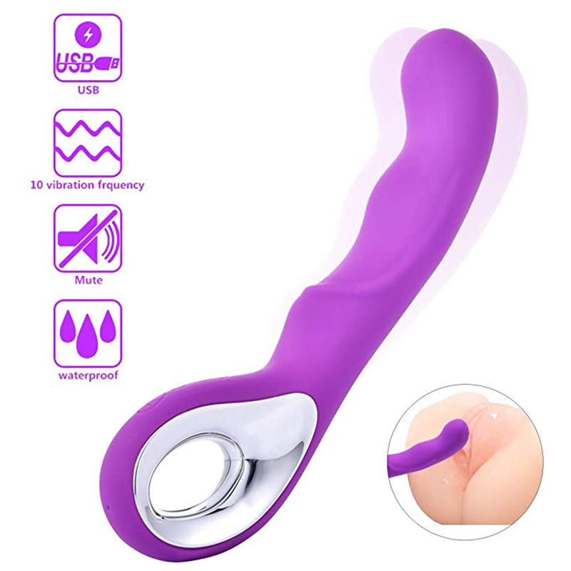 10 Frequency Vibration USB Charging Stick G-Spot Massager Vaginal Vibrators