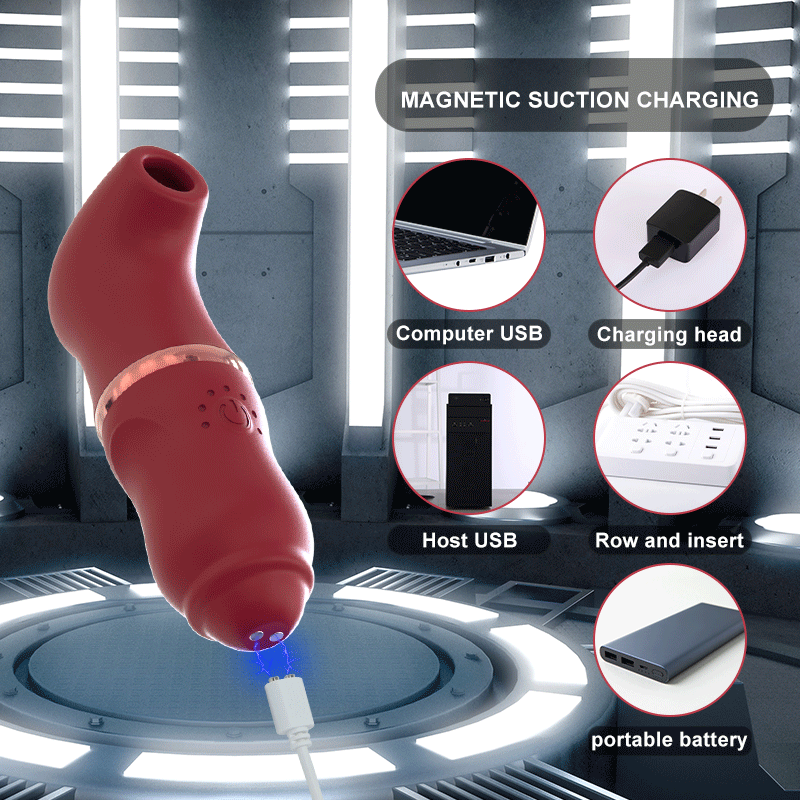 Silicone Nipple Sucking Vibrator Breast Massager Woman Sex Toy