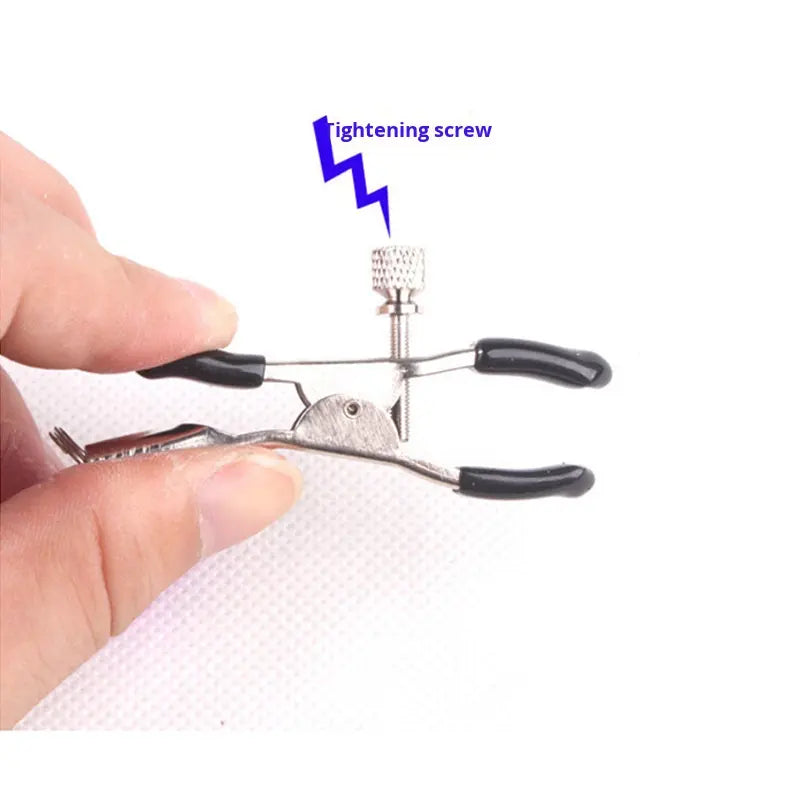 Metal Nipple Clamps with Bells Fetish BDSM Bondage Breast Clips Nipple Stimulator