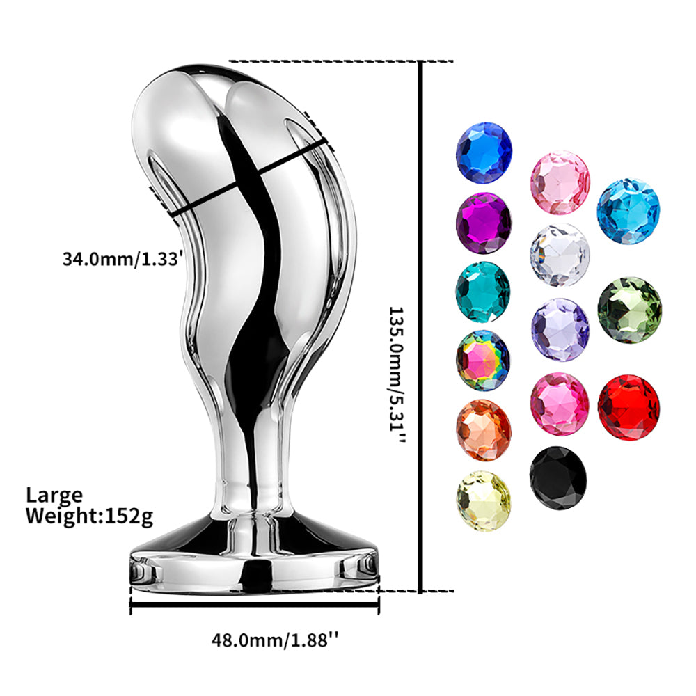 MW-X1656 Anal Sex Toys Metal Diamond Prostate Butt Plug