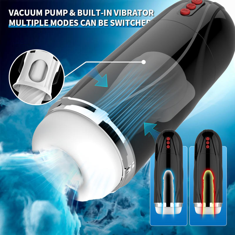 10 Frequency Vibration 5 Frequency Sucking Male Aircraft Cup Masturbators