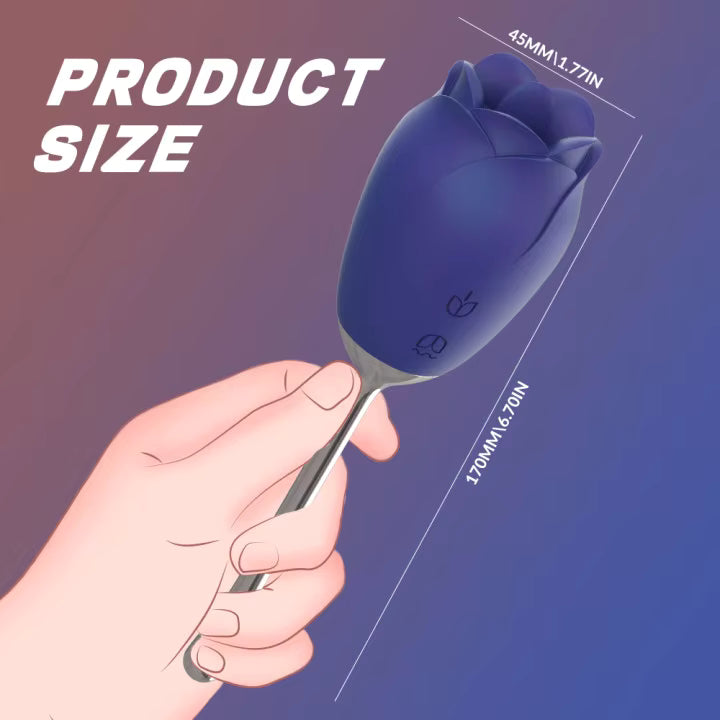 Adult Sexy Toys Silicone Rose Vibrator Tongue Clitoris Stimulate Sex Rose Vibrator