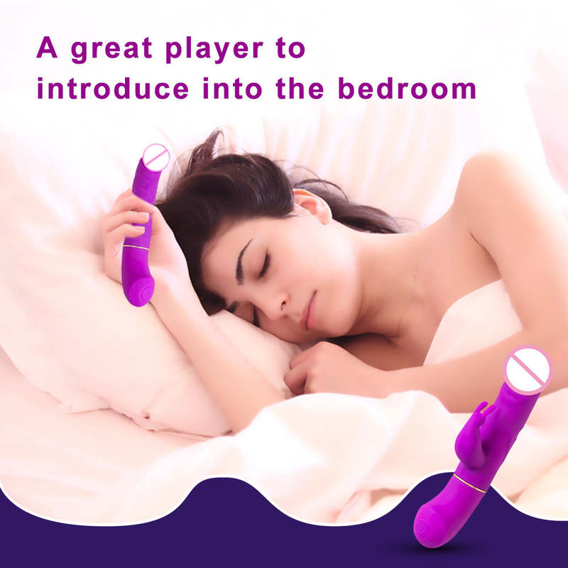 4 in 1 Couple Gift Rabbit Clitoral Wand Vibrator Dildo Nipple Adult Sex Toys