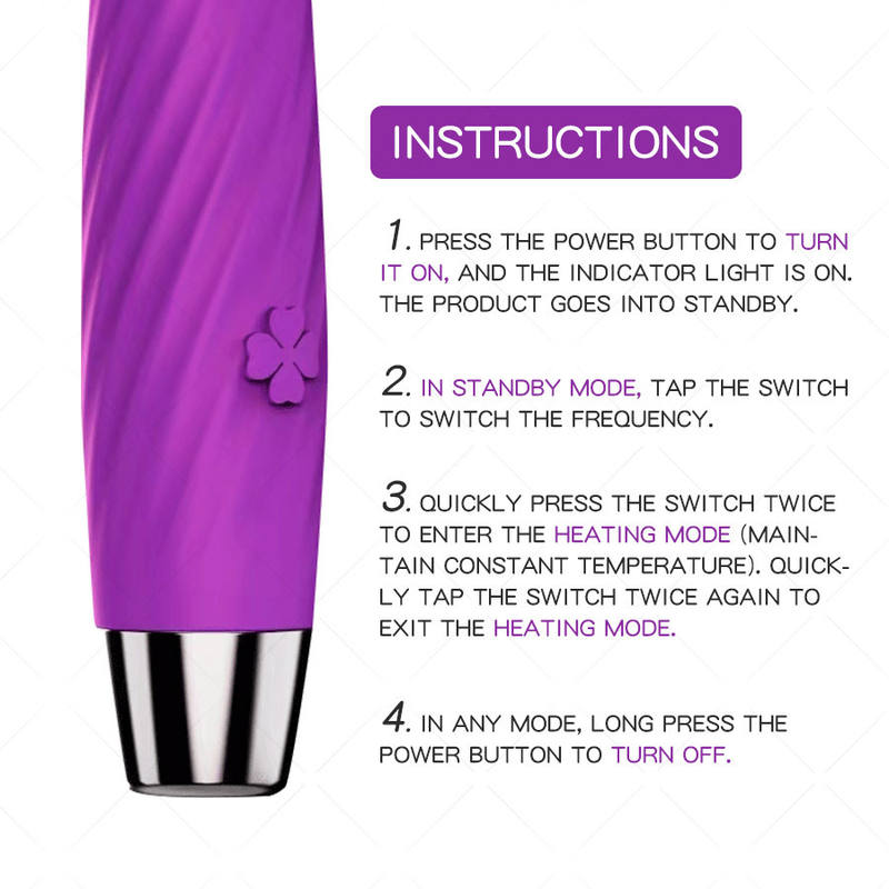 Heating Function G-spot Vibrator 100% Waterproof Masturbation Stimulus AV Massage Stick