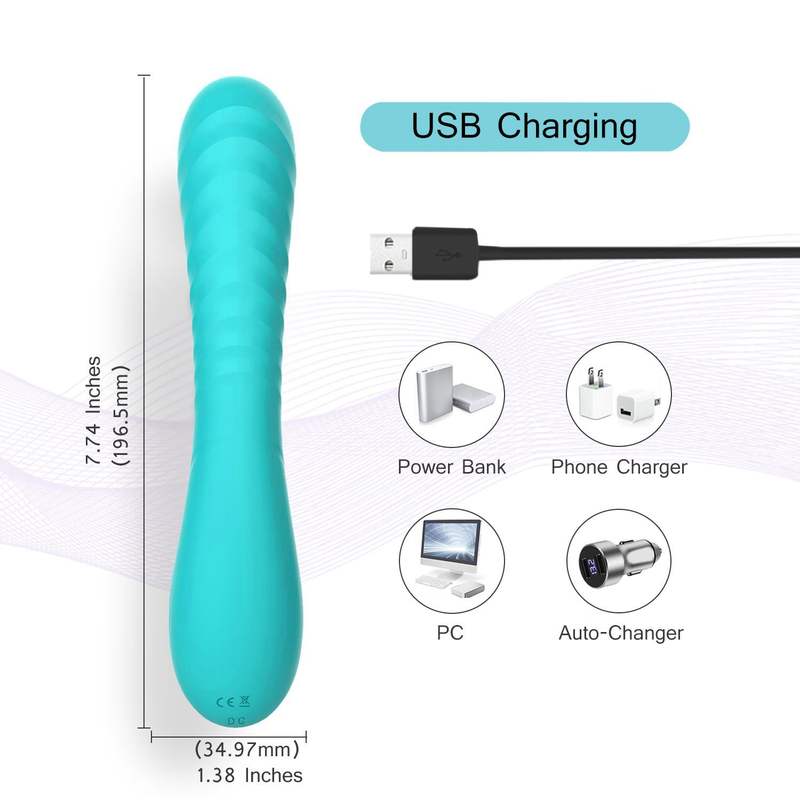 G-spot Vibrator Adult Sex Toys Full Silicone Soft Vibrating Dildo Massager Clitoral Stimulator