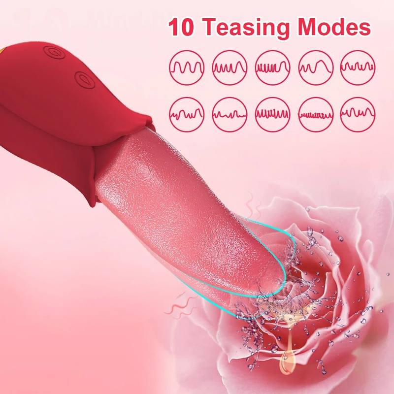 Adult Sex Product Vibrator Real Tongue Licking Sex Toy