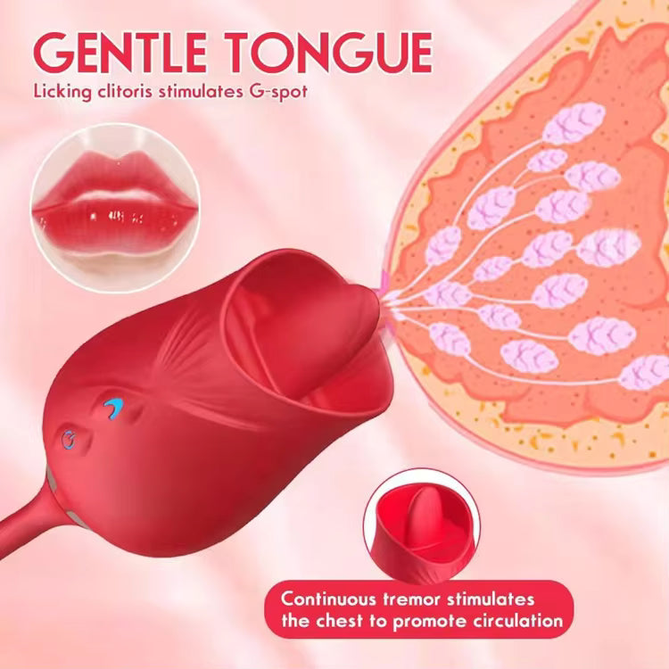 10 Tongue Licking Modes Clitoral Sucker 2 in 1 Vibrator