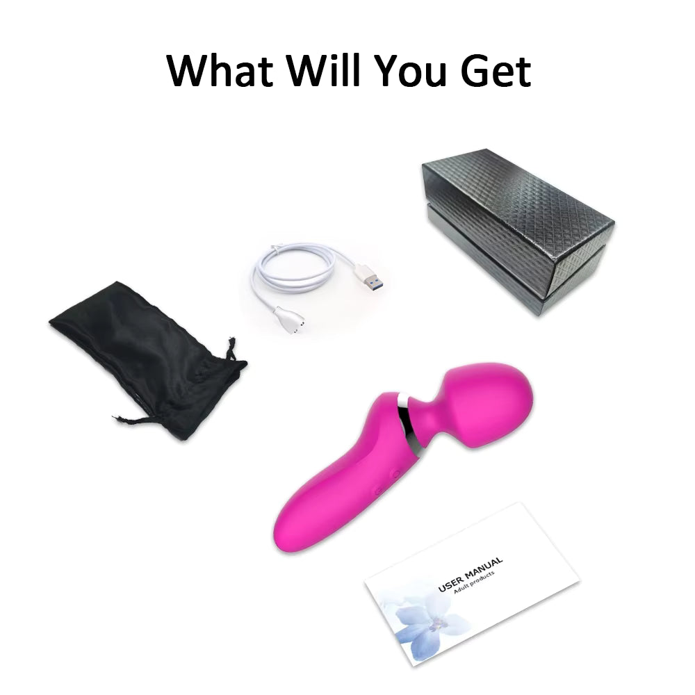 Women Vibrator Wand Massager and Attachments for Full Body Stimulation