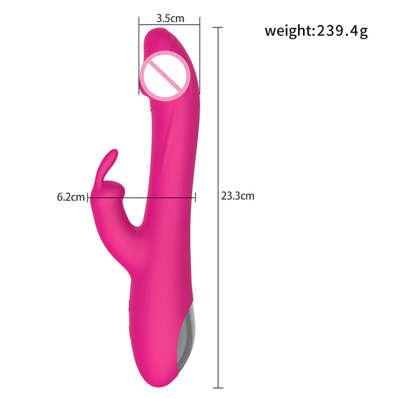 Rechargeable Double G-spot Rabbit Vibrating Vibrator Female Sex Toys