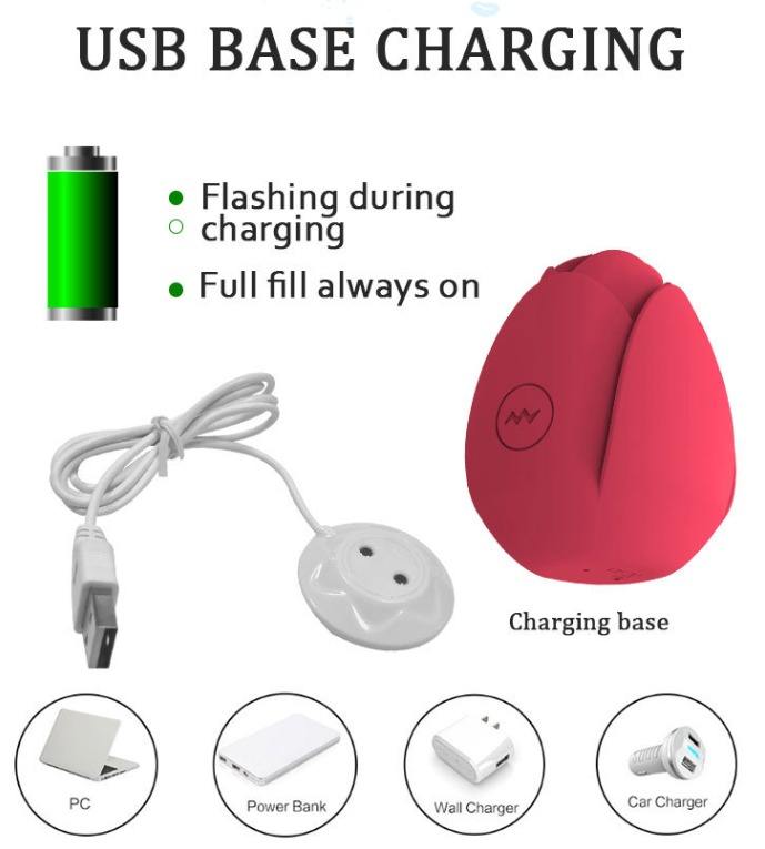 Clitoris Nipple Massage Power Rose Flower Bud Vibrator for Woman