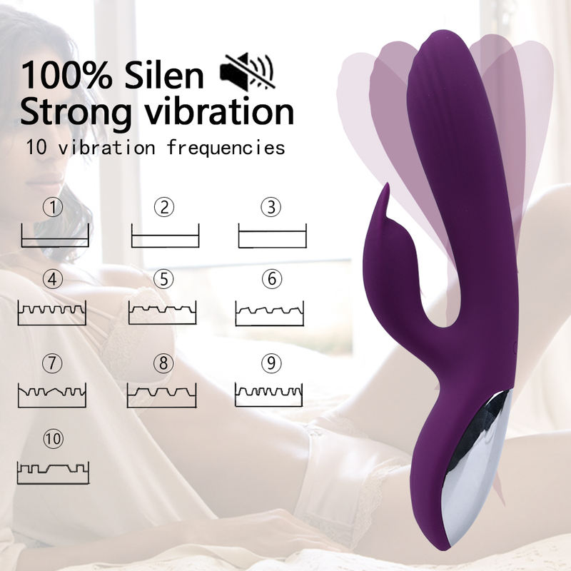 G-spot Female Masturbation USB Charging Massage Wand Rabbit Vibrator