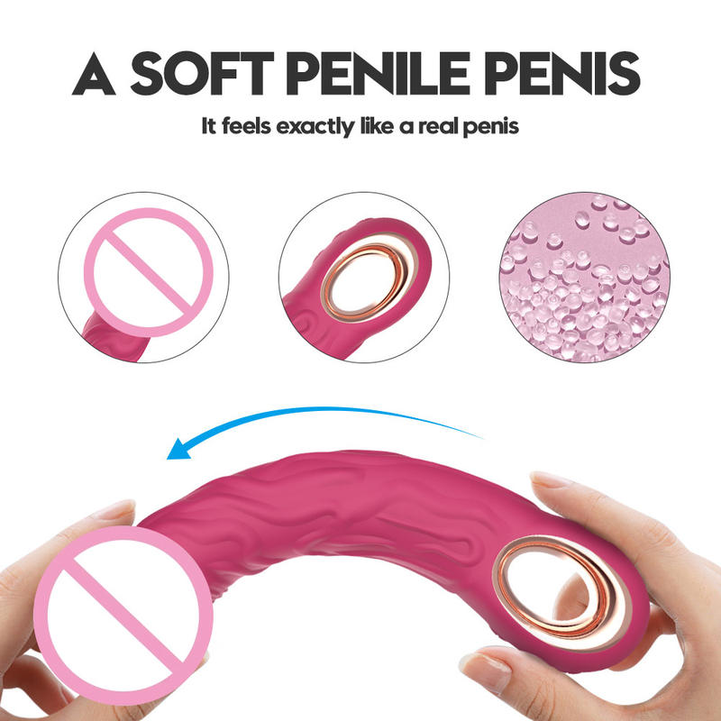 Dildo Simulation Vibrator Soft Penile Penis 10 Frequency Female Masturbation Vibrator