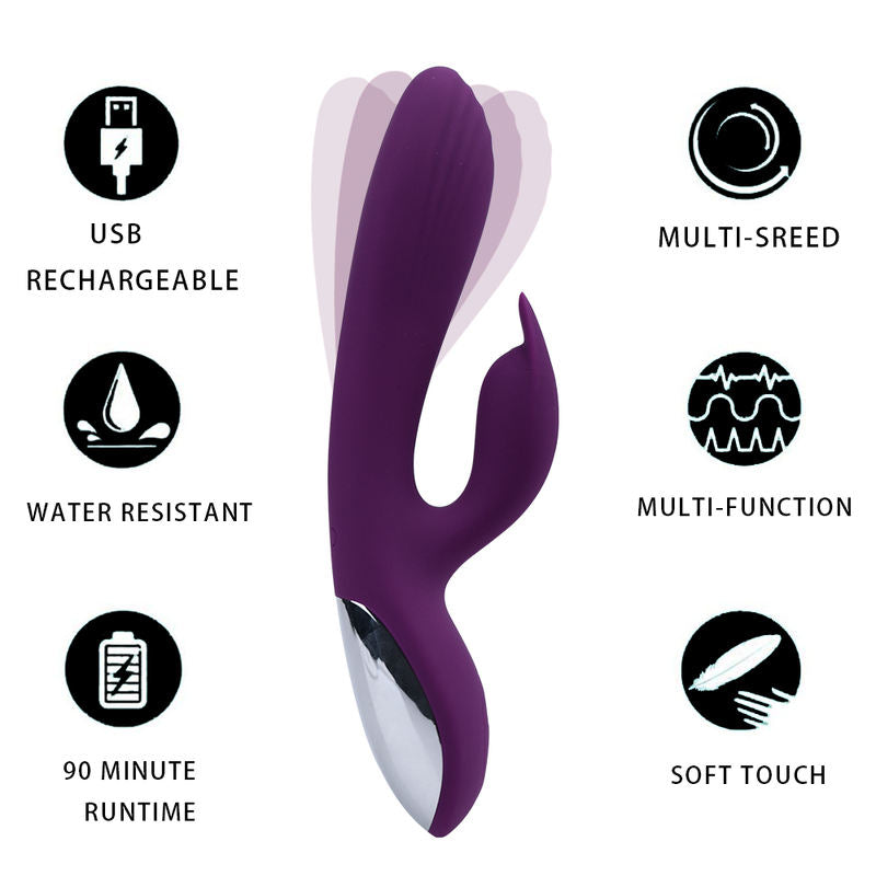 G-spot Female Masturbation USB Charging Massage Wand Rabbit Vibrator