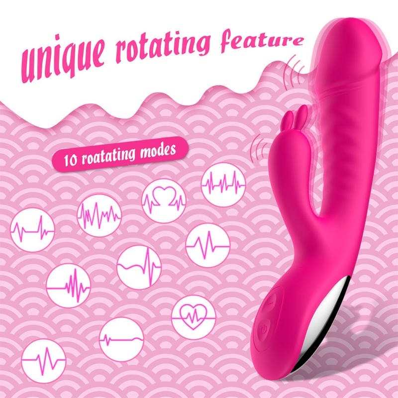 Handheld Thrusting Rabbit Dildo Vibrator Clitoris G-Spot Stimulator Masturbation Rabbit Vibrators