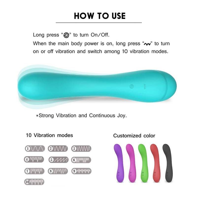 G-spot Vibrator Adult Sex Toys Full Silicone Soft Vibrating Dildo Massager Clitoral Stimulator