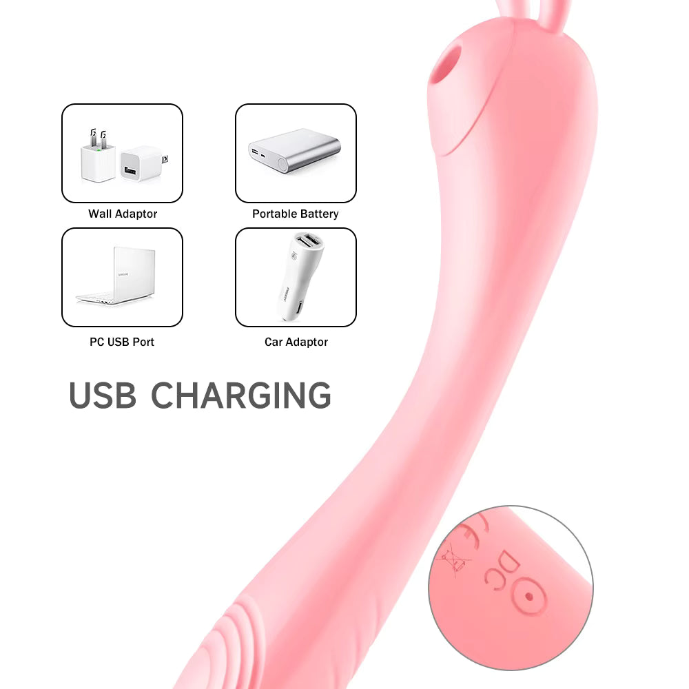 Silicone in Body Masturbator Women Clitoral Suction Vibrator