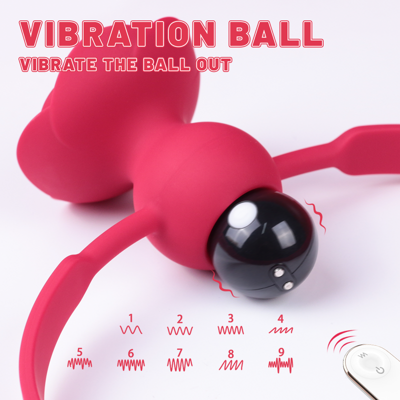 Adult Sex Toy SM Rose Design Mouth Gag Ball Adult Bdsm Bondage Vibrator