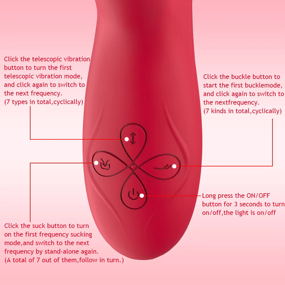 Adult Products 3 in 1 G-spot Telescopic Vibration Tapping Sucking Vibrators