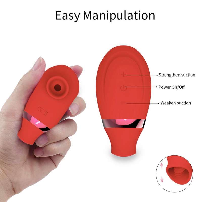 Waterproof Clitoral Silicone Tongue Licking Suck Vibrator Mini Sex Toy