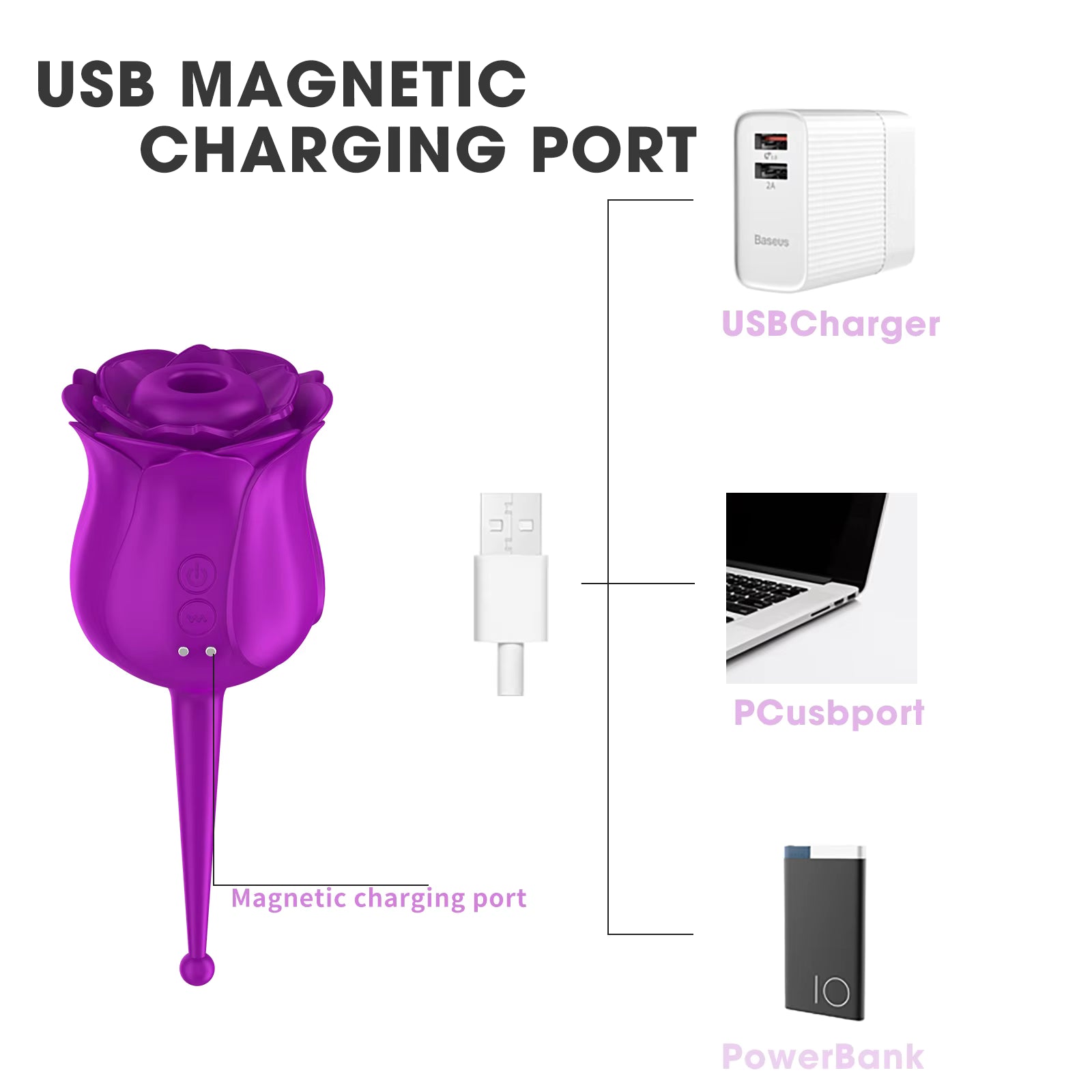 Rose Sucker Vibration Teasing Jumping Egg Female Masturbator Sex Toys