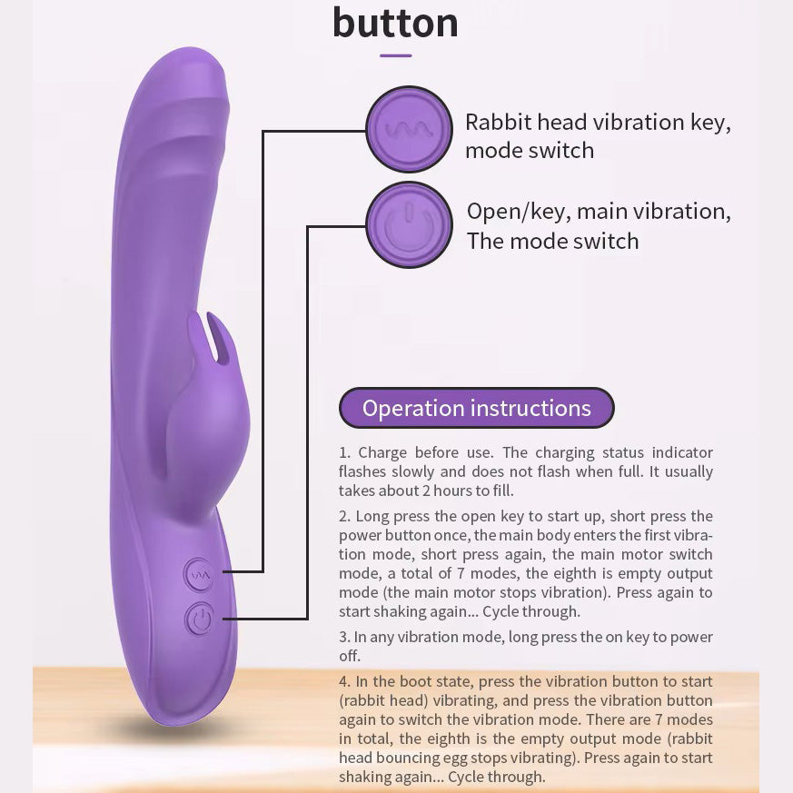 Double Head Electric Female G-point Stimulation Masturbator Adult Sex Toy