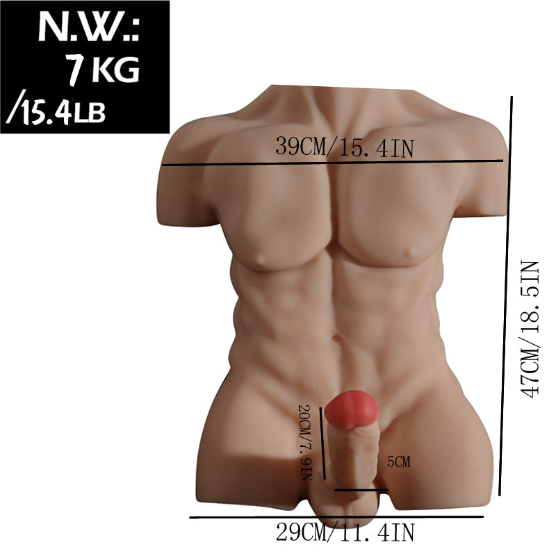 Sex Products Half Body Man Torso With 7"Dildo