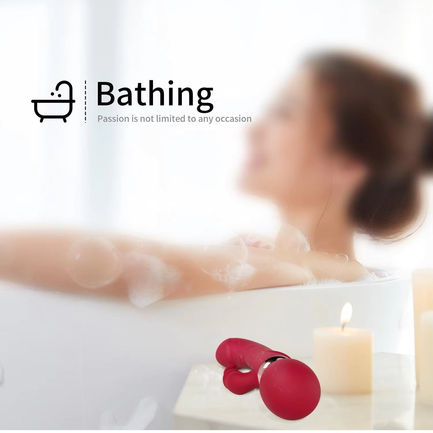 10 Vibrations 2 Motors Double Headed Vibrator Dildo G-Spot Rabbit Vibrator Wand