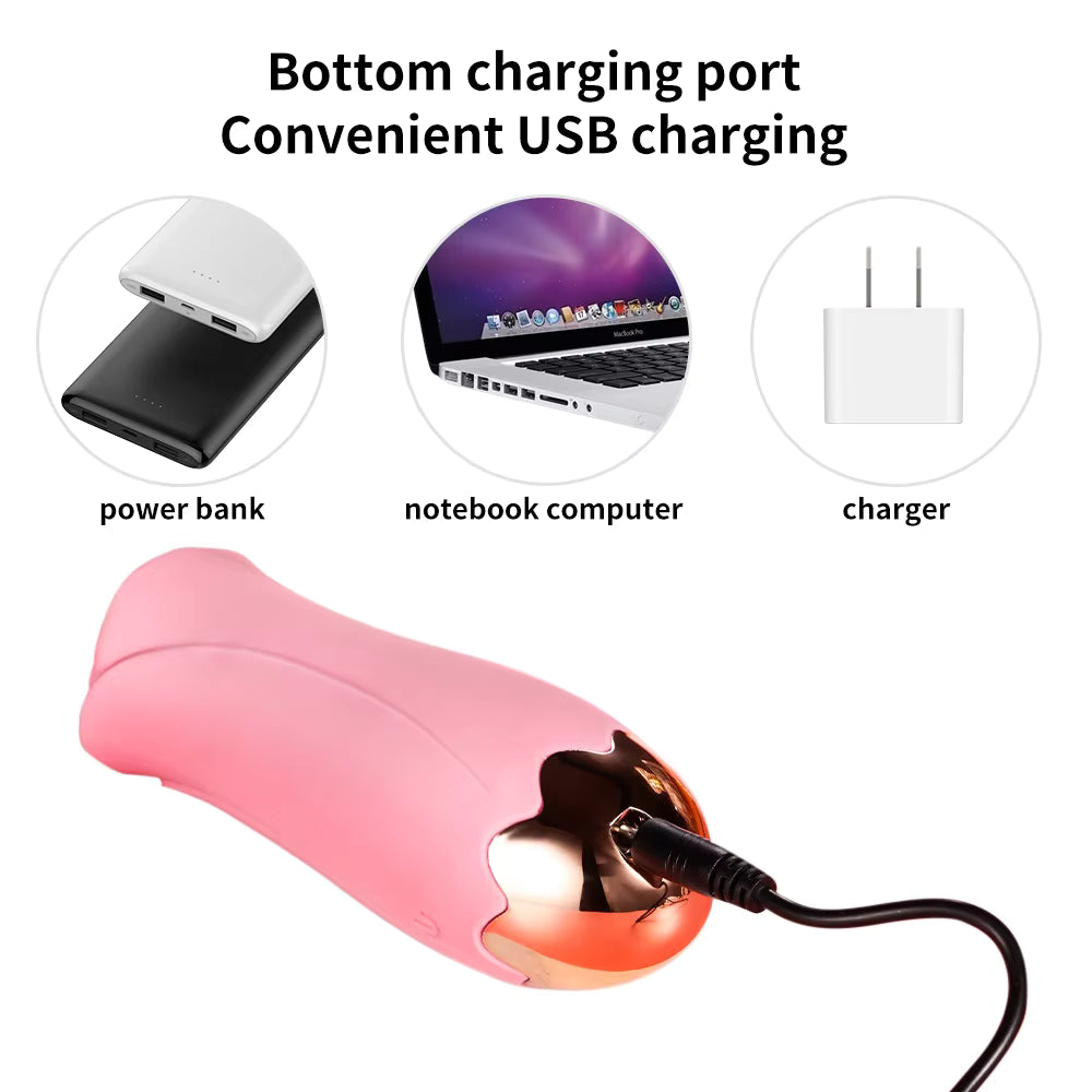 Clitoral Sucking Licking Tongue Vibrator Handheld Manual Sex Toys for Women