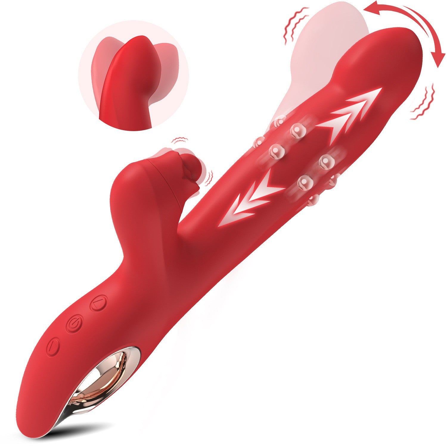 Swing Beads Suction Rabbit Vibrator