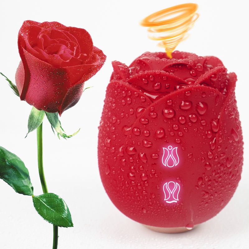 9 Sucking Vibrating Nipples Clit Massager Vagina Silicone Breast Sex Toy Rose Vibrator - Lovetoys wholesales shop