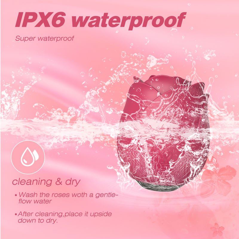 9 Sucking Vibrating Nipples Clit Massager Vagina Silicone Breast Sex Toy Rose Vibrator - Lovetoys wholesales shop