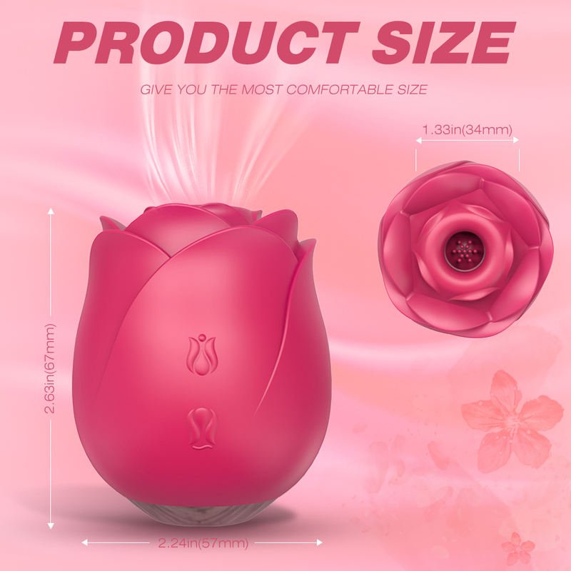 9 Sucking Vibrating Nipples Clit Massager Vagina Silicone Breast Sex Toy Rose Vibrator - Lovetoys wholesales shop