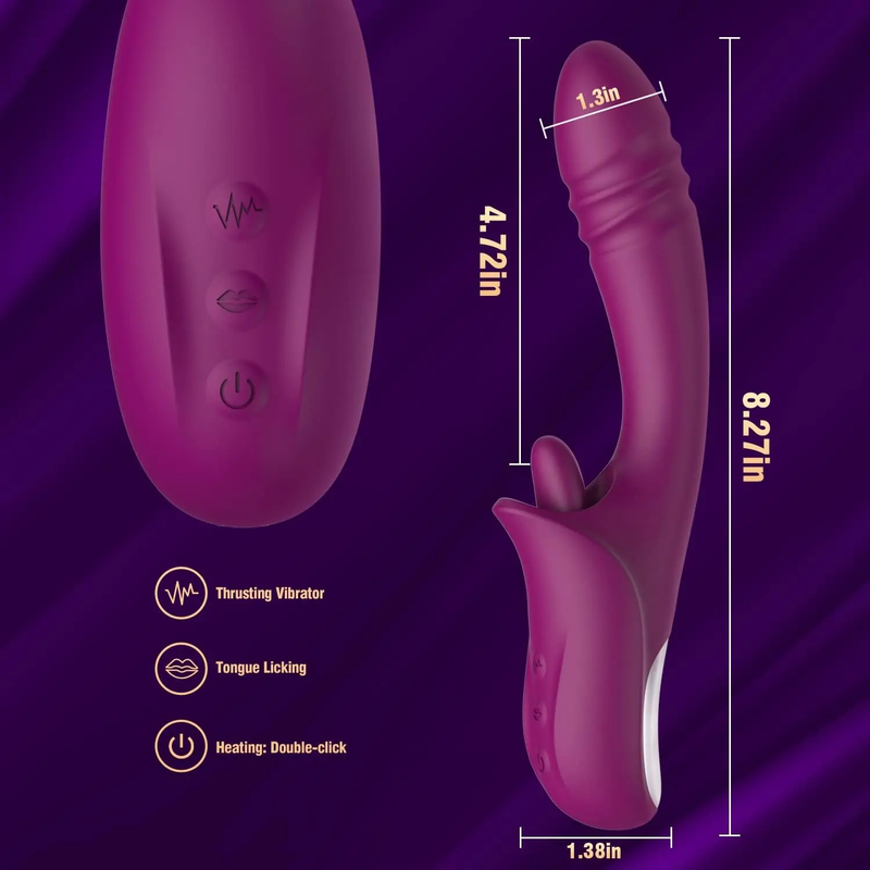 Clitoral Licking G-Spot Vibrator Sex Toy Stimulator 10 Licking Vibrating Modes for Women