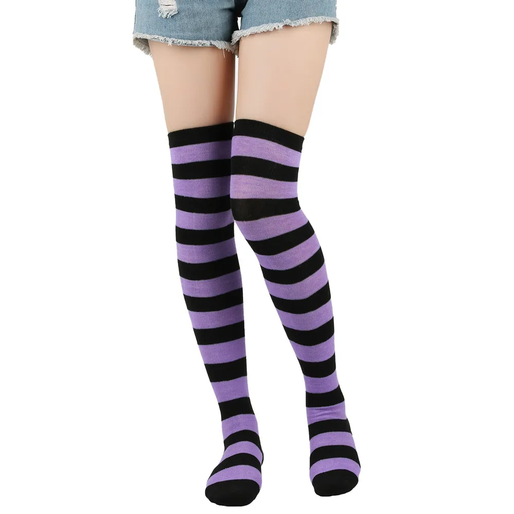 Stripe Stocking Swomen Over The Knee Socks