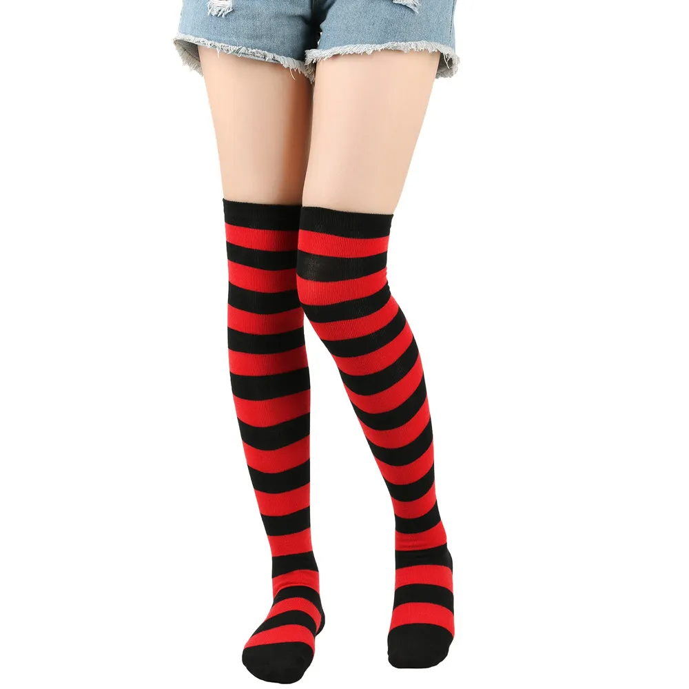 Stripe Stocking Swomen Over The Knee Socks
