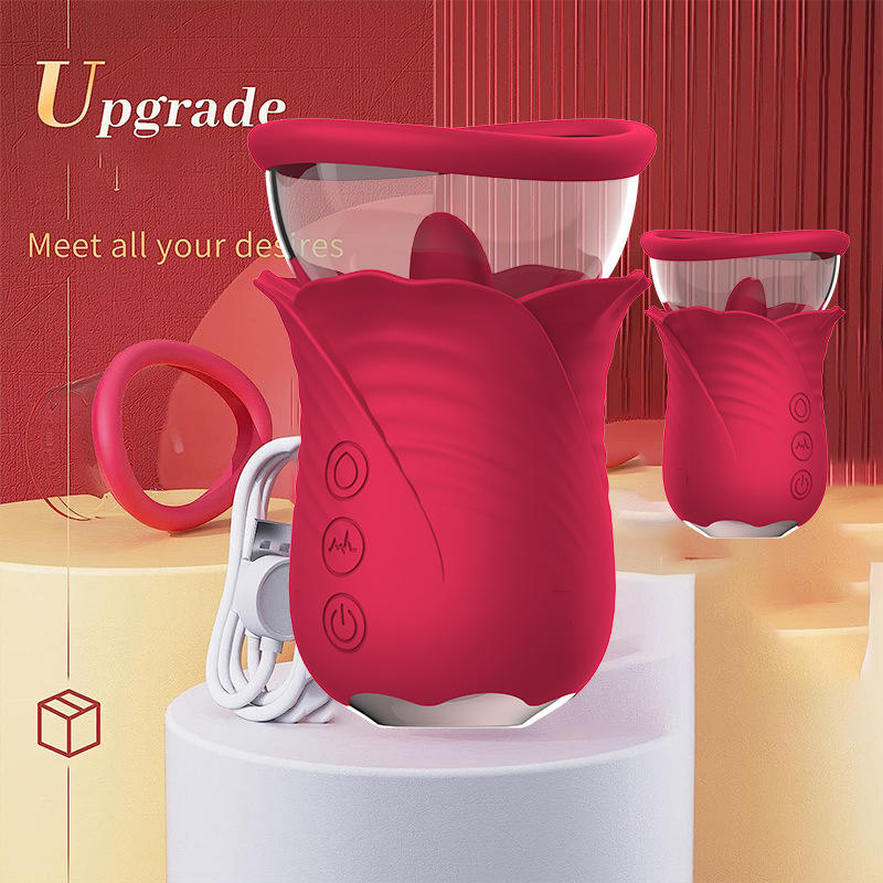 Rose Sucking Tongue Licking Jumping Eggs Masturbator Sex Toys