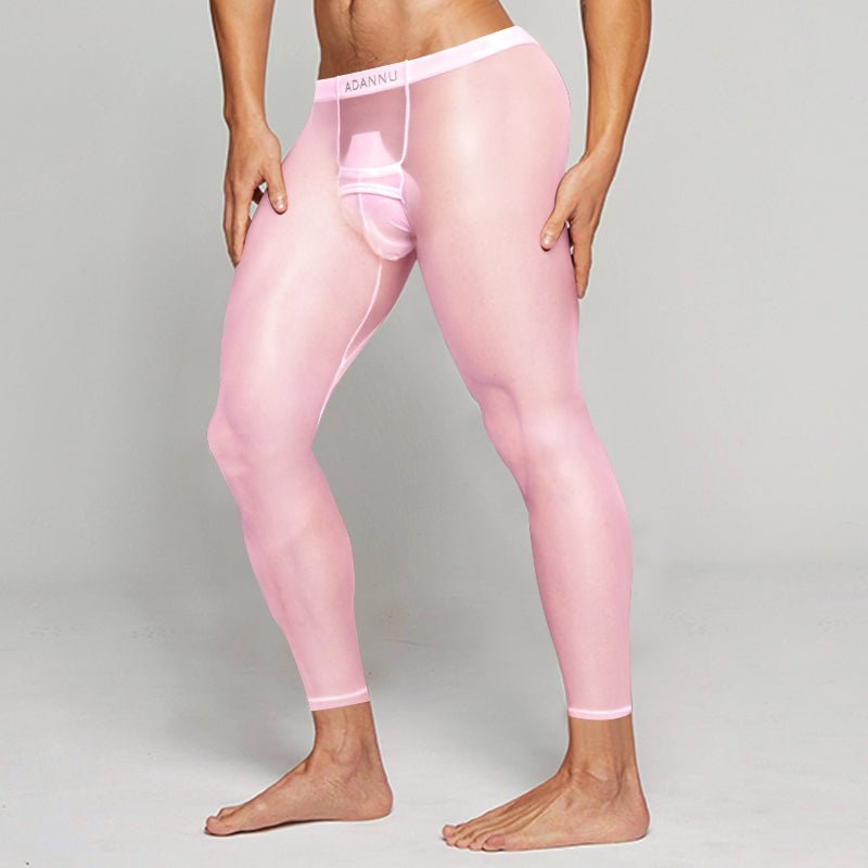 AD773 men's transparent mesh breathable long leggings - Lovetoys wholesales shop