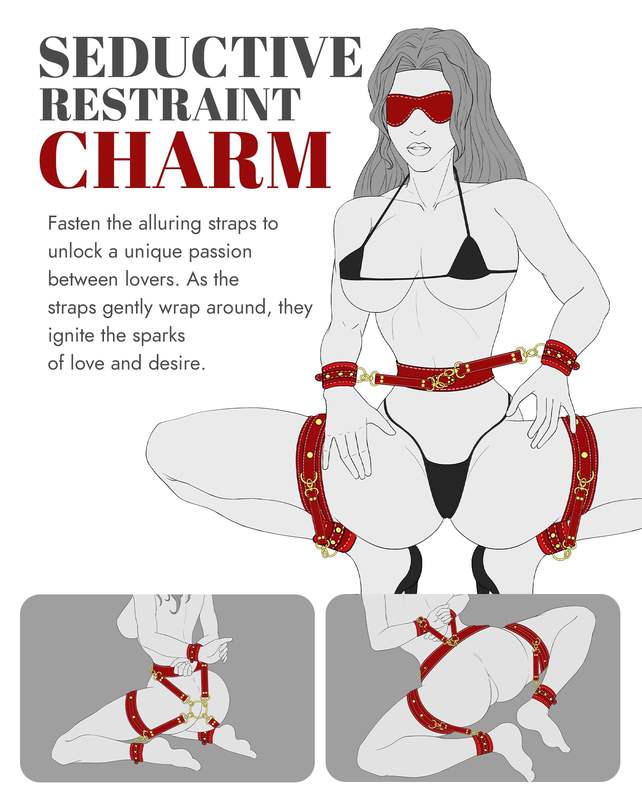 Adjustable Handcuffs Ankle Cuff Thigh Cuffs Blindfold Cross Waist Strap Sex Bondage BDSM Kit - Lovetoys wholesales shop