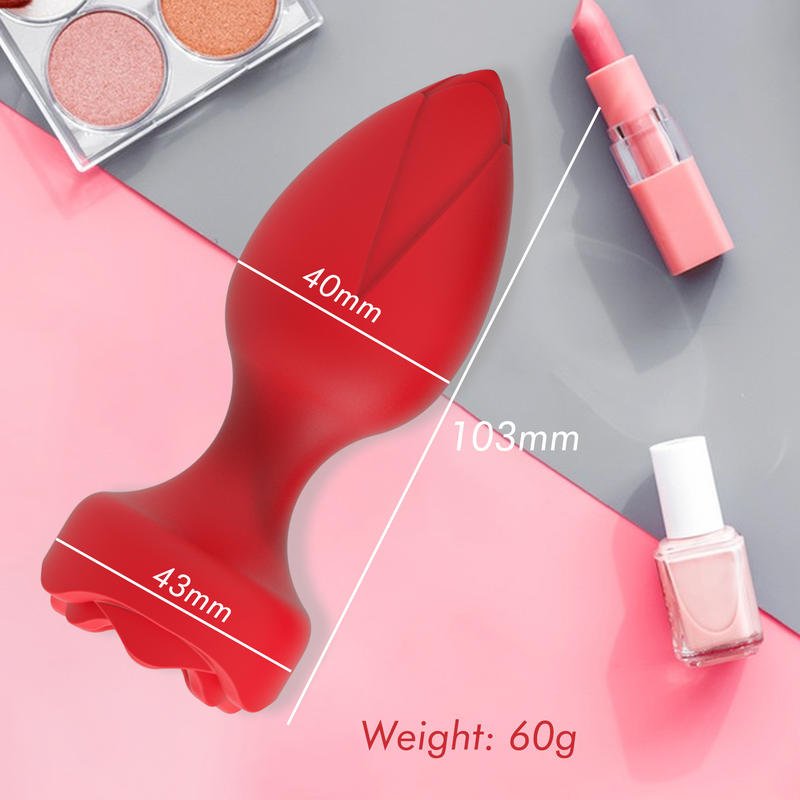 Adult Erotic Rose Rear Anal Plug Prostate Climax Masturbator Vibrator Sex Products - Lovetoys wholesales shop