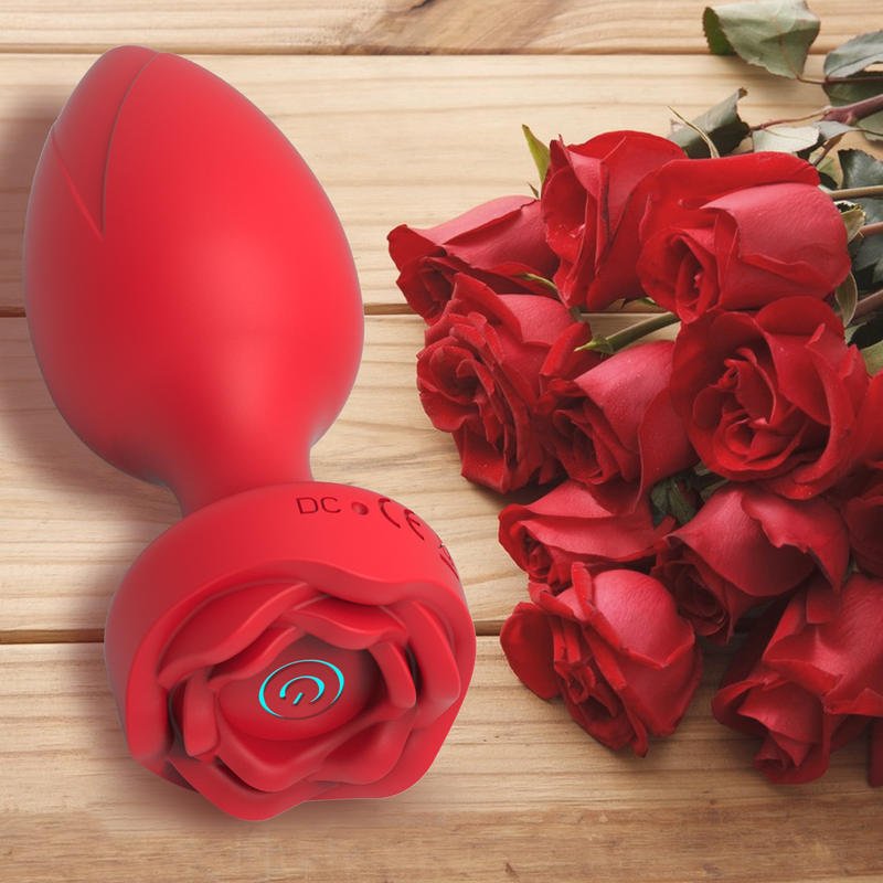 Adult Erotic Rose Rear Anal Plug Prostate Climax Masturbator Vibrator Sex Products - Lovetoys wholesales shop