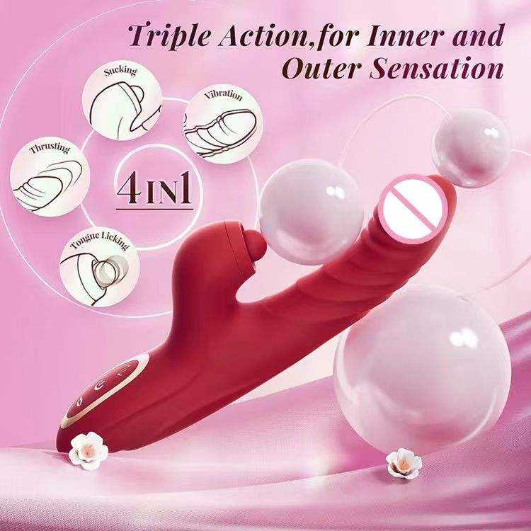 Adult Female Masturbator Multifunctional Vibrator Telescopic Heating Vibration - Lovetoys wholesales shop