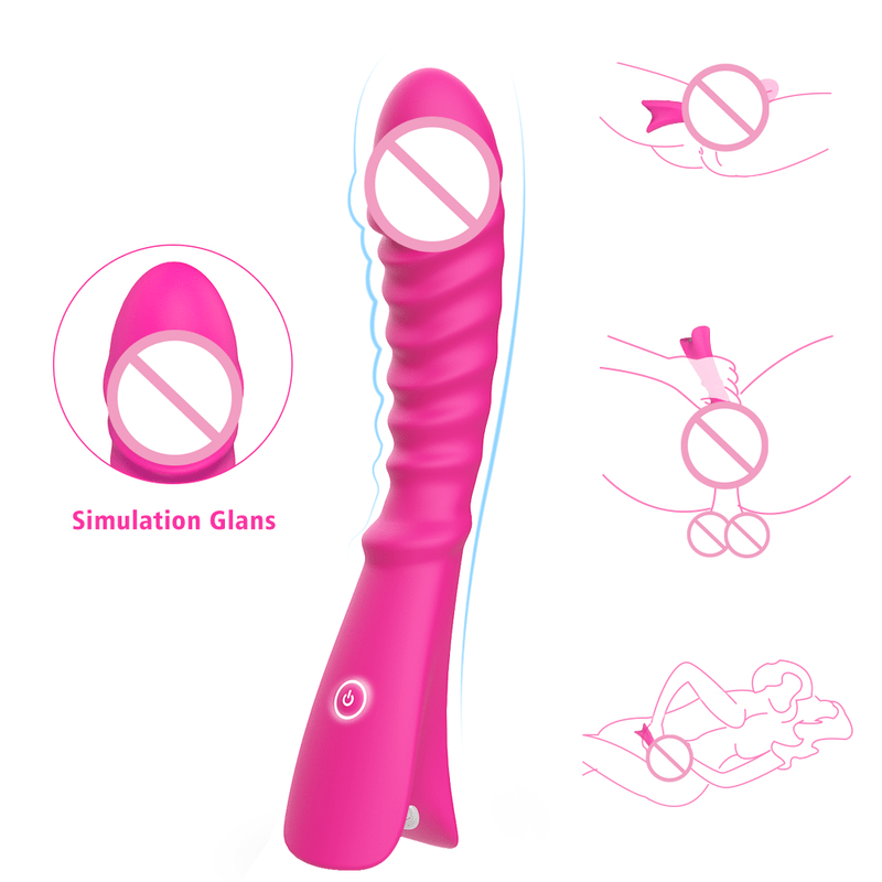 Adult Novelty Sex Toy Pink Lady Vibrator Long Thin Oral Sex Vibrator - Lovetoys wholesales shop