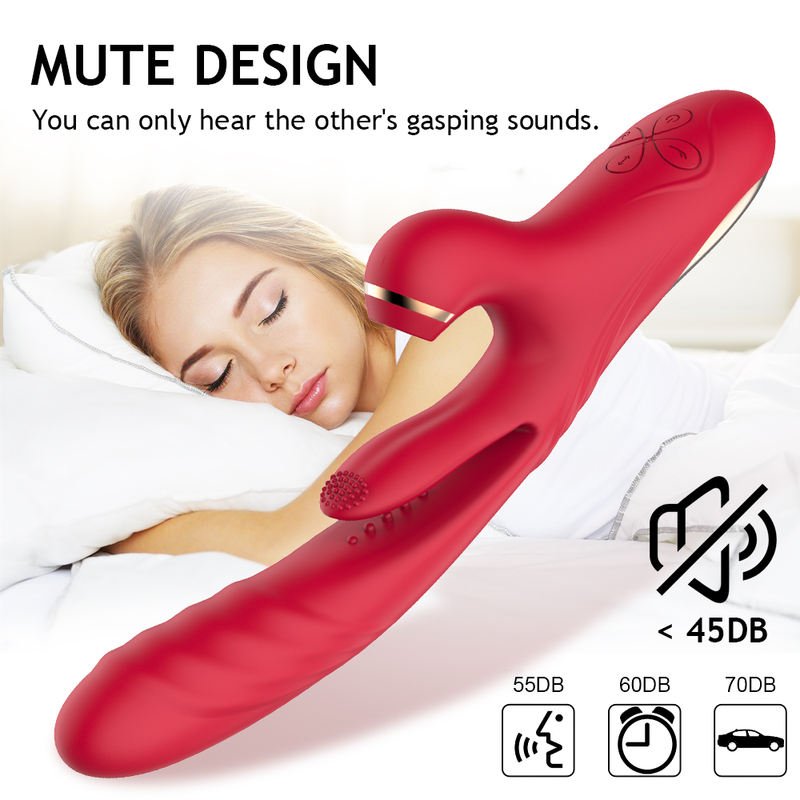 Adult Products 3 in 1 G - spot Telescopic Vibration Tapping Sucking Vibrators - Lovetoys wholesales shop